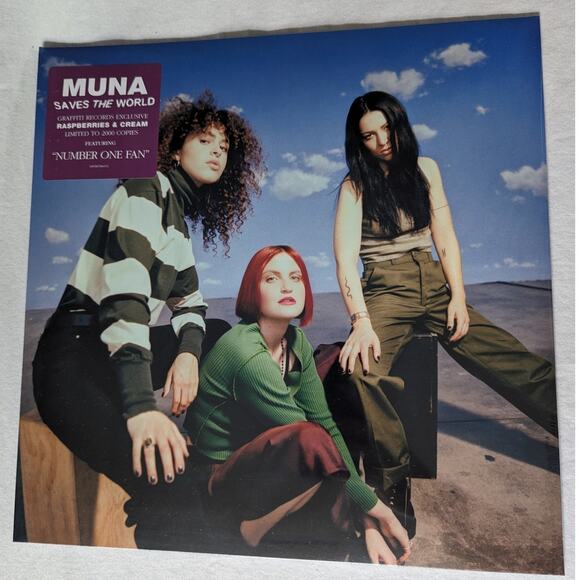 MUNA Saves The World Raspberries And Cream Vinyl LP Limited Ed #/2000 - Picture 1 of 5